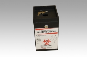1-quart rugged sharps disposal container