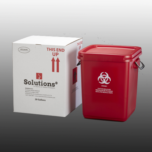 28 gallon biohazard mailback kit - box and container