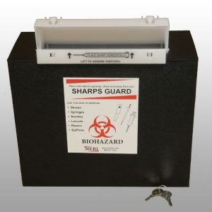 Black Sharps box with key