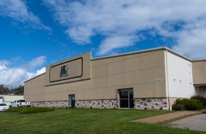 Front of warehouse building