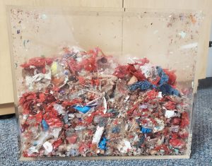Treated and shredded medical waste